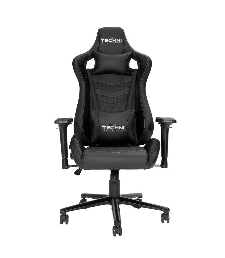 RTA Products - Techni Sport Ergonomic High Back Gaming Chair - Black - Entertain Hive