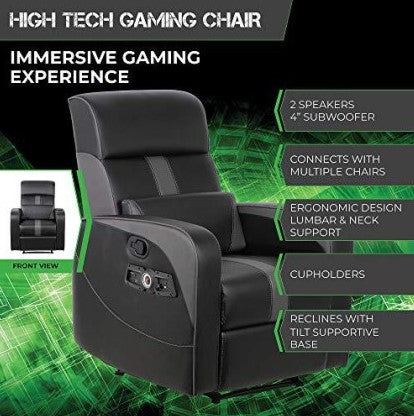 X Rocker Gamma 2.1 Bluetooth Gaming Recliner Chair Black - Entertain Hive